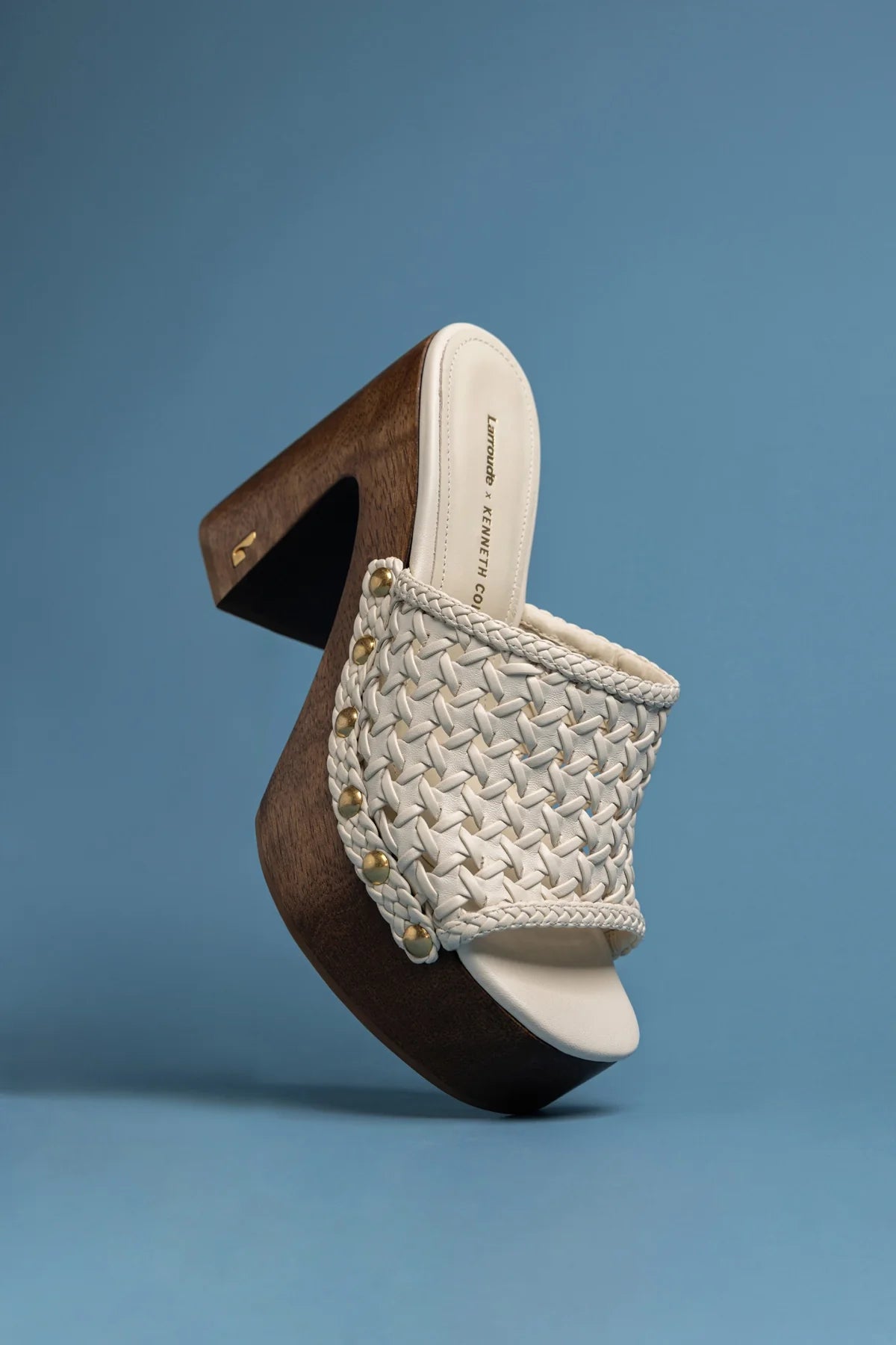 Larroudé x Kenneth Cole: Macrame Mule Ivory Leather