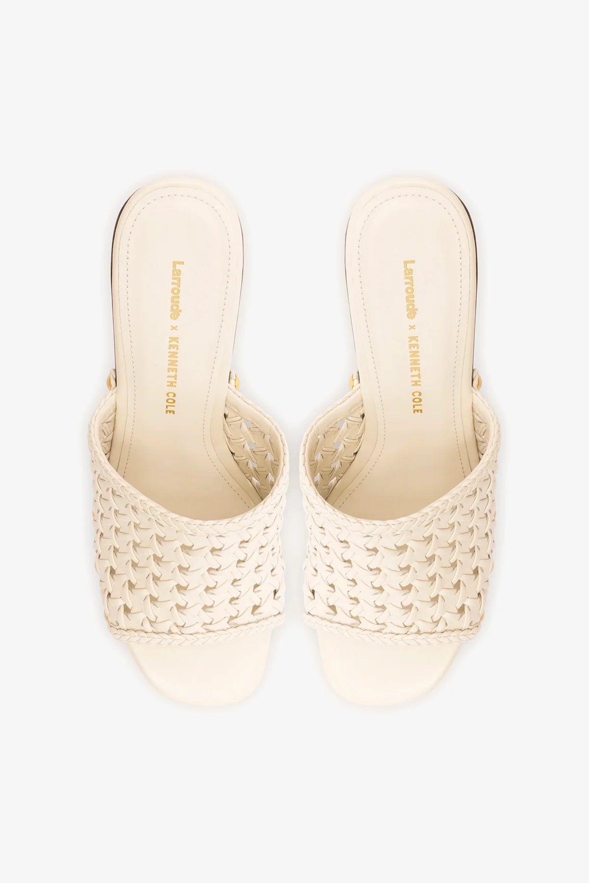 Larroudé x Kenneth Cole: Macrame Mule Ivory Leather